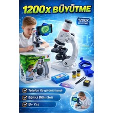 Özgürce Yüksek Büyütmeli Çok Mercekli Mikroskop ve Telefonla Görüntü Kaydı Seti