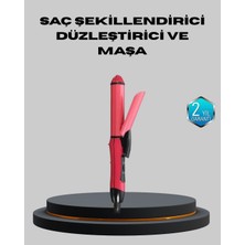 Calperia 5 Kademeli Seramik Saç Düzleştirici – Düz ve Kıvırcık Mod, 26 mm Plaka, Profesyonel Saç Şekillendirme