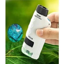 Özgürce Mini Çok Fonksiyonlu Mikroskop ve Teleskop, 300X Zoom, LED Işık, Eğitici