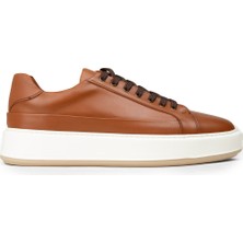 Deery Erkek Taba Renk Hakiki Deri Sneaker Ayakkabı - E4482MTBAC01