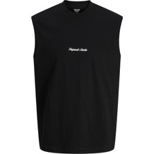 Jack & Jones Erkek Nakis Detayli Kolsuz Oversize Tisört - Norrebro