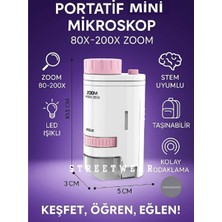 Özgürce Mini El Mikroskobu, Çocuklar Için, Cep Boy, Detaylı Inceleme Aracı