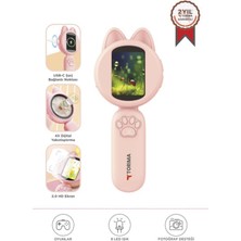 Özgürce Mini Dijital Mikroskop LED Işıklı Hd IPS Ekranlı Eğitici Ayna TSM02 Pembe