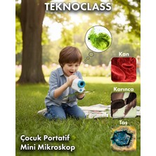 Özgürce Yüksek Çözünürlüklü Taşınabilir El Mikroskobu 80X-200X Mavi