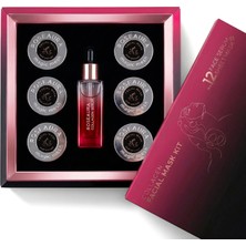 Roseaura Kolajen Yüz Maskesi Seti: Sıkılaştırıcı ve Esneklik Sağlayan Serum + Maske - 12 Kullanımlık