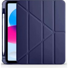 İntora Ipad 2022 10.9 (10.nesil) Kılıf Kalemlikli Mars Tablet Kılıfı - Lacivert