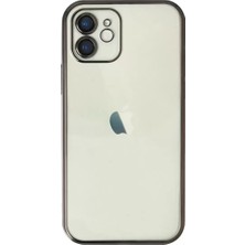 İntora Iphone 12 Kılıf Lensli Silikon - Siyah
