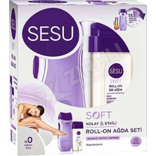 Sesu Roll-On Ağda Mor Makineli Set Soft 2022