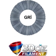 3D Çiz Pla 3D Kalem Filament Pla Gri Renk (2x5 Metre) 10 Metre Pla Filament
