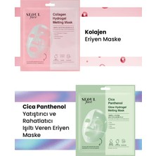Dermal Kolajen ve Cica Nemlendirici Rahatlatıcı Eriyen Maske Seti Kore Maske Seti 34 Gr.