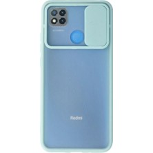 İntora Redmi 9c Kılıf Palm Buzlu Kamera Sürgülü Silikon - Turkuaz