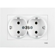 Viko Karre Serisi Tek Kasa Ikili Topraklı Priz – Şık Tasarım, Güvenli Kullanım