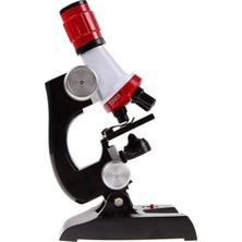 Özgürce Eğitici Mikroskop Kiti 100X-1200X Zoom Science LED Işıklı + 12 Biyolojik Örnek