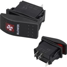 İntora ﻿havalandırma Sembollü Işıklı 3 Pinli On-Off 12-24V Marin Switch