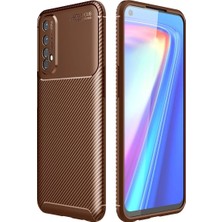 İntora 7 Kılıf Auto Focus Karbon Kapak - Kahverengi