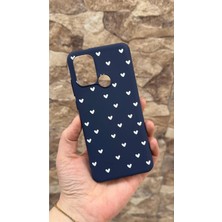 Vip Case Casper Via F20 Uyumlu Mini Beyaz Kalp Desenli Silikon Darbe Emici Klasik Korumalı Rubber Kılıf