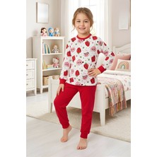 Modanino Kız Çocuk %100 Pamuk Pijama Takımı 4-11 Yaş 12628