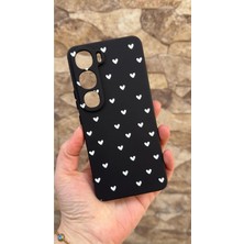 Vip Case Vivo V40 Lite 5g Uyumlu Mini Beyaz Kalp Desenli Silikon Darbe Emici Klasik Korumalı Rubber Kılıf