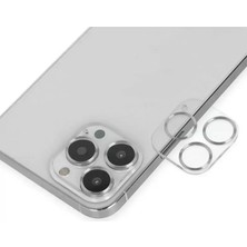 İntora Iphone 14 Band Metal Kamera Lens - Gümüş