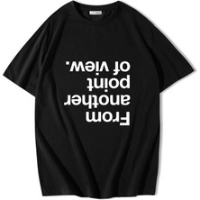 Brz Collection Unisex Oversize From Another Point Of View T-Shirt Siyah