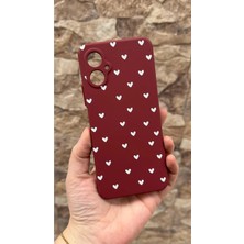 Vip Case Omix X5 Uyumlu Beyaz Kalp Desenli Silikon Darbe Emici Klasik Korumalı Rubber Kılıf