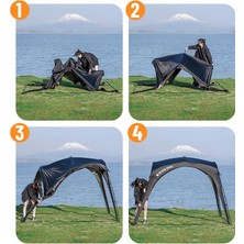 Blackdog Instant Pavilion Gazebo 300X300X215CM Siyah