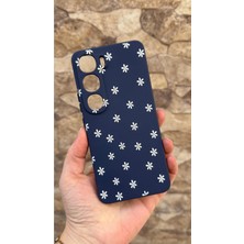 Vip Case Vivo V40 Lite 5g Uyumlu Mini Papatya Desenli Silikon Darbe Emici Klasik Korumalı Rubber Kılıf