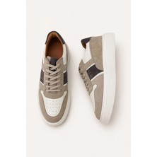 VARNAS Erkek Bej & Kahve Hakiki Dana Derisi Süet Sneaker – Prag