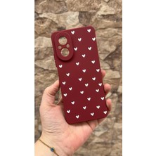 Vip Case Realme 12 Lite Uyumlu Beyaz Kalp Desenli Silikon Darbe Emici Klasik Korumalı Rubber Kılıf
