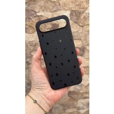 Vip Case Tecno Spark Slim Uyumlu Mini Siyah Yıldız Desenli Silikon Darbe Emici Klasik Korumalı Rubber Kılıf
