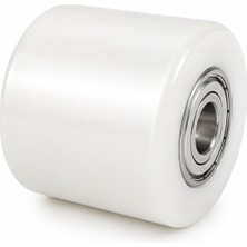 Badem10 (1 Adet) Emes Bilyalı Poliamid Beyaz Renkli Yedek Teker 80X70X20 mm