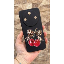 Vip Case Honor Magic 8 Lite Uyumlu Kiraz Fiyonk Leopar Desenli Silikon Darbe Emici Klasik Korumalı Kılıf