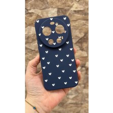 Vip Case Mi 17 Ultra Uyumlu Mini Beyaz Kalp Desenli Silikon Darbe Emici Klasik Korumalı Rubber Kılıf