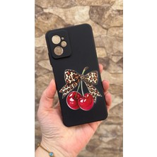 Vip Case Casper Via X30 Uyumlu Kiraz Fiyonk Leopar Desenli Silikon Darbe Emici Klasik Korumalı Rubber Kılıf