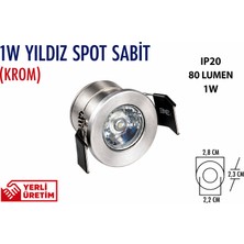 Lampist 1W Yıldız Spot Sabit Krom 6500K