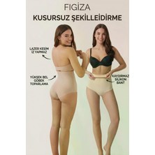 Figiza Lazer Kesim Yüksek Bel Slip Korse Iz Yapmayan Dikişsiz Göbek Bel Basen Toparlayıcı Kaydırmaz Korse