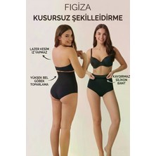 Figiza Lazer Kesim Yüksek Bel Slip Korse Iz Yapmayan Dikişsiz Göbek Bel Basen Toparlayıcı Kaydırmaz Korse