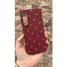 Vip Case Samsung Galaxy S25 Fe Uyumlu Beyaz Fiyonk Desenli Silikon Darbe Emici Klasik Korumalı Rubber Kılıf
