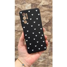 Vip Case Tecno Pova 3 Uyumlu Mini Beyaz Kalp Desenli Silikon Darbe Emici Klasik Korumalı Rubber Kılıf