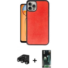 Marsilyan™- iPhone 15 Pro Kılıf Kıvılcım Işık Serisi - Şeffaf 360 Full Body Arka Koruyucu + Siyah Raze Metal Kamera Lens