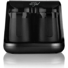 Schafer 40 Yıl Siyah Çift Cezveli Otomatik Türk Kahve Makinesi 8 Fincan Kapasite ile Pratik Kullanım