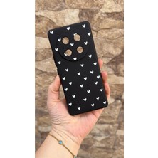 Vip Case Honor Magic 7 Lite 5g Uyumlu Mini Beyaz Kalp Desenli Silikon Darbe Emici Klasik Korumalı Kılıf
