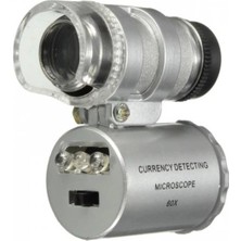 Özgürce Mini LED Mikroskop, iPhone 5 Uyumlu, Kapaklı ve Lensli, Taşınabilir