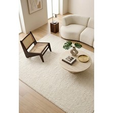 Leiva Home Krem Beyaz Iskandinav Bukleli Yumuşak Modern Minimalist Salon Koridor Mutfak Çocuk Oturma Odası Halısı