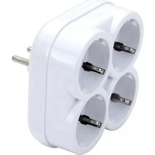 İntora De-Pa 10004 Topraklı 16 Amper 250 Volt Beyaz 4'lü Çok Amaçlı Golyat Priz