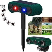 İntora PM-26958 Ultrasonic Sesli Siren Solar Hayvan Kovucu Alarm Hareket Sensörlü