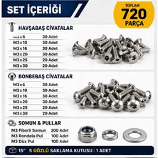 VENOA PVSP720M3 Paslanmaz Vida Somun Pul Seti 720 Parça – Çantalı Civata Seti | İnoxPaslanmaz Çelik