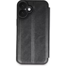 İntora Iphone 16 Kılıf Flip Cover - Siyah