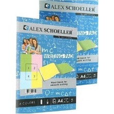 Alex Schoeller Bloknot A4 80Gr Renkli 60 Yaprak Kareli Alx-888 Ölçülerle Kullanıma Uygun