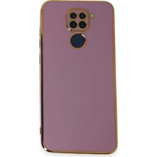 İntora Redmi Note 9 Kılıf Volet Silikon - Mor